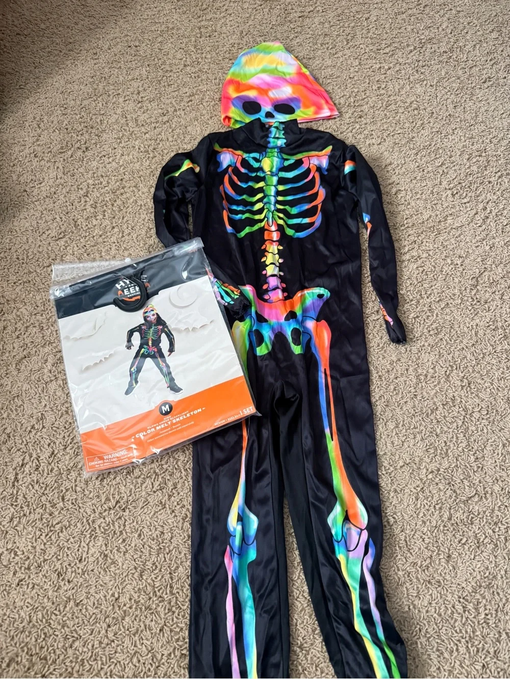 Color Melt Skeleton costume Child Medium